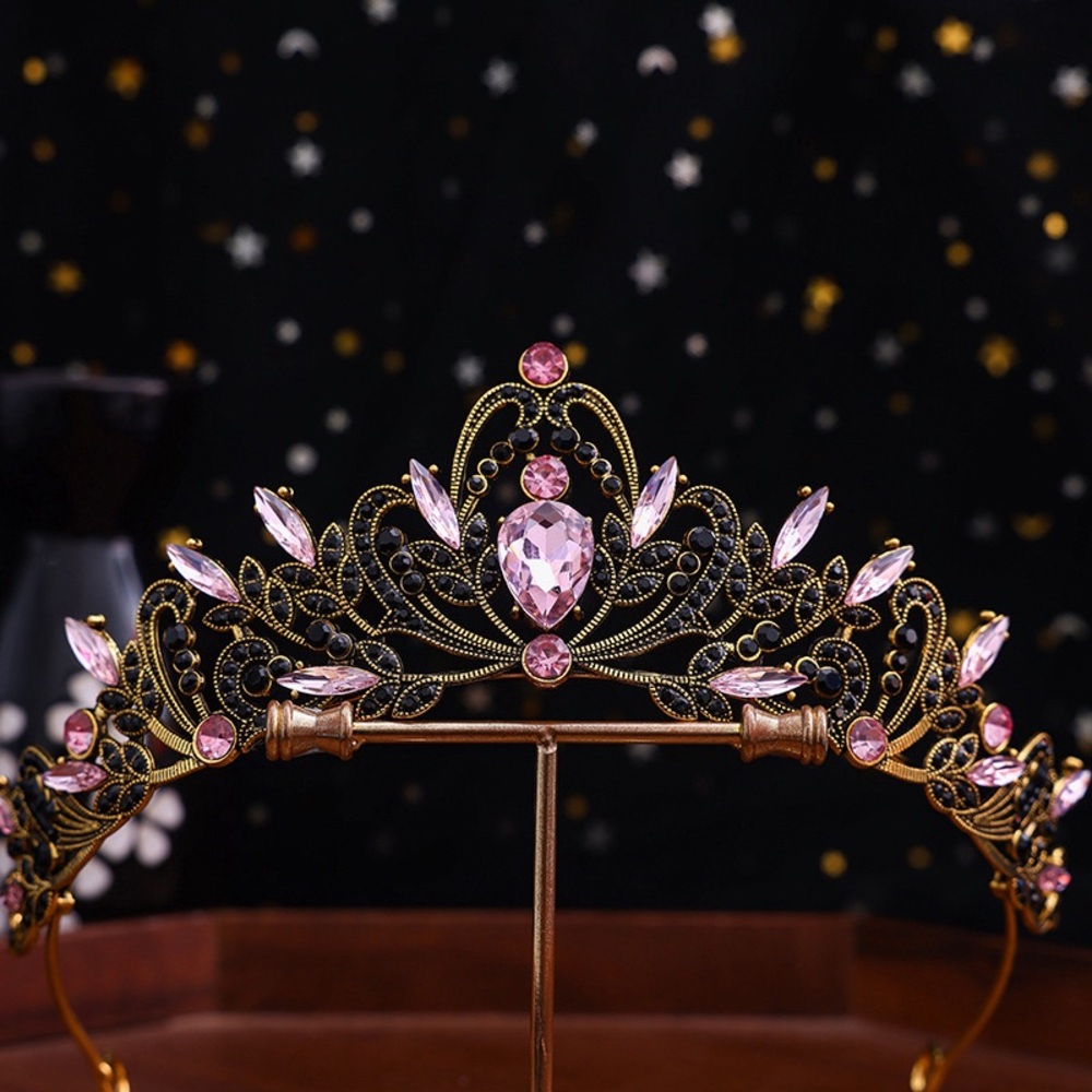 Vintage tiara purple baroque crystal crown